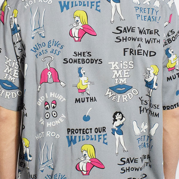 WEIRDO ウィアード SEXY? - S/S SHIRTS メンズ シャツ 半袖シャツ 総柄