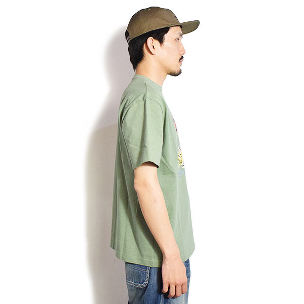 WEIRDO ウィアード TIKITIKI SURF CLUB - S/S T-SHIRTS -GREEN- メンズ Tシャツ 半袖 グラフィックTシャツ アメカジ atftps