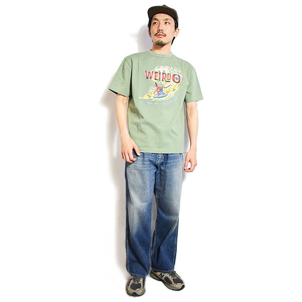 WEIRDO ウィアード TIKITIKI SURF CLUB - S/S T-SHIRTS -GREEN- メンズ Tシャツ 半袖 グラフィックTシャツ アメカジ atftps