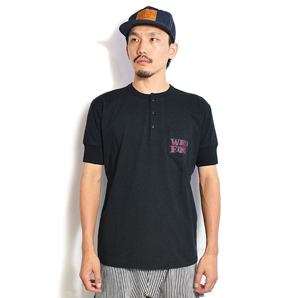WEIRDO ウィアード WRD FINK - S/S HENRY T-SHIRTS -BLACK- メンズ Tシャツ 半袖 ヘンリーネックTシャツ アメカジ atftps