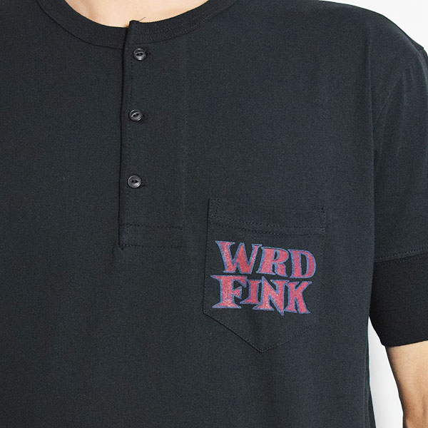 WEIRDO ウィアード WRD FINK - S/S HENRY T-SHIRTS -BLACK- メンズ Tシャツ 半袖 ヘンリーネックTシャツ アメカジ atftps