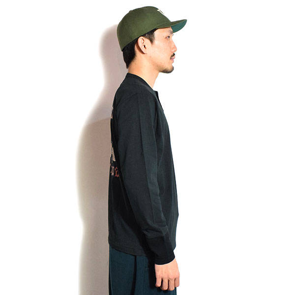 WEIRDO ウィアード DRAGWAY - L/S HENRY T-SHIRTS -BLACK- メンズ Tシャツ 長袖 ロンT ヘンリーネックTシャツ アメカジ atftps