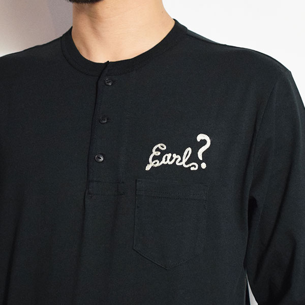 WEIRDO ウィアード DRAGWAY - L/S HENRY T-SHIRTS -BLACK- メンズ Tシャツ 長袖 ロンT ヘンリーネックTシャツ アメカジ atftps