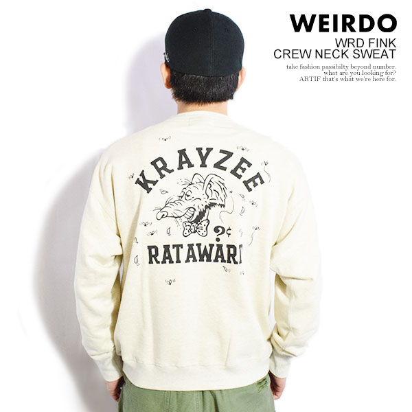 WEIRDO ウィアード WRD FINK - CREW NECK SWEAT メンズ スウェット トレーナー 裏毛スウェット アメカジ 送料無料 atftps