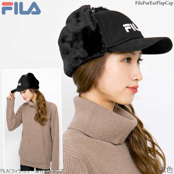 FILA バケットハット　ファー　ホワイト　フィラ　帽子