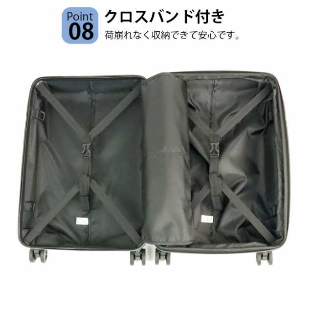 スーツケース Mサイズ 軽量 拡張 キャリーケース SAMSUFFIT 52L 57L 3