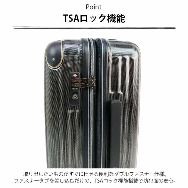 [ワイズリー] スーツケース 超軽量 ショック吸収・ストッパー機能双輪キャスター 抗菌防臭 TSAロック 機内持ち込み マチ拡張 約37〜41L - 1