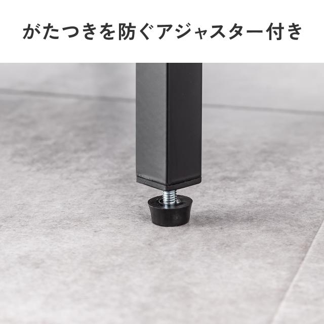 折りたたみデスク 折りたたみテーブル コンパクトデスク リビング学習 収納棚 省スペース 幅80cm 奥行60cm 棚つき 多機能テーブル ブラウン ホワイト[100-DESKH083]_10