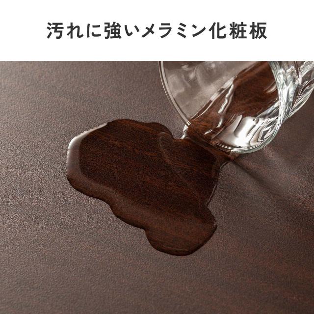 折りたたみデスク 折りたたみテーブル コンパクトデスク リビング学習 収納棚 省スペース 幅80cm 奥行60cm 棚つき 多機能テーブル ブラウン ホワイト[100-DESKH083]_12