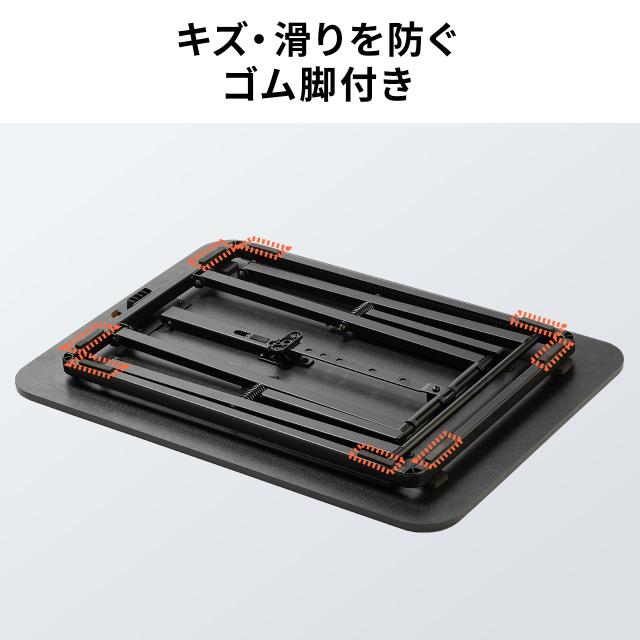 スタンディングデスク リフトアップデスク 卓上 バネ圧昇降 幅67cm モニターアーム取付対応 高さ調整4.5〜40.5cm 作業台[100-MR219BK]_11