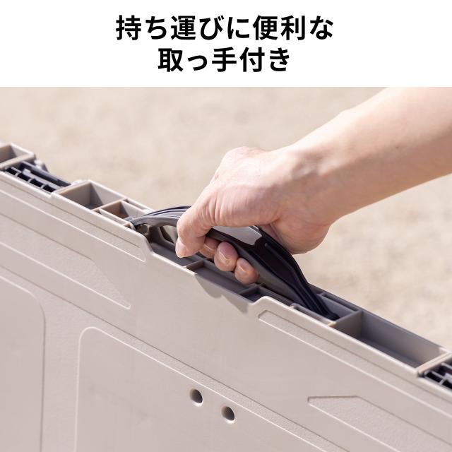 キャリーカート ＆ アウトドア テーブル 耐荷重100kg 折りたたみ 2WAY 多機能 高さ調整 4輪 ハンドル付き ベージュ[100-TRL002BG]_12