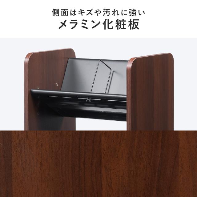 ファイルワゴン 3段 A4対応 キャスター付き 斜めで取り出しやすい 幅44.5×奥行き33×高さ111cm ファイルラック ランドセルラック[100-WG021M]_10