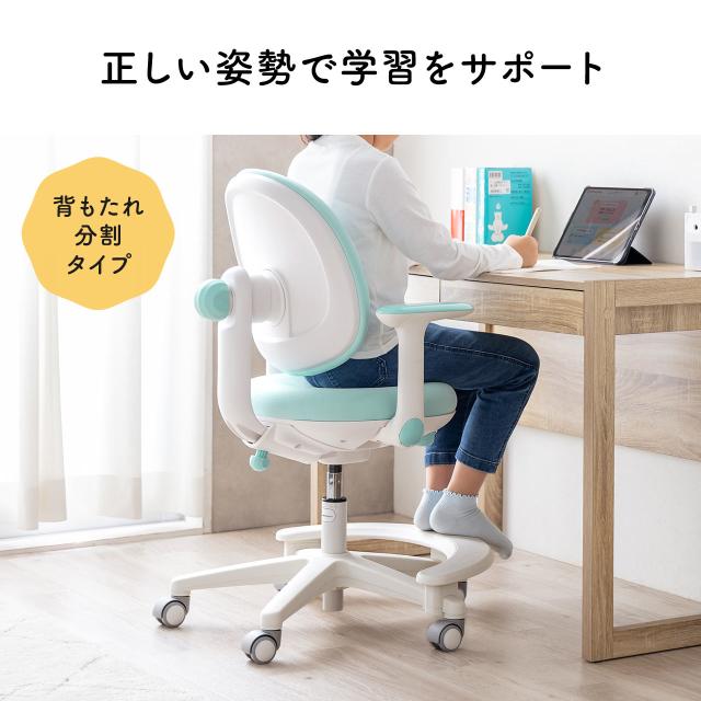 学習チェア キッズチェア 学習椅子 学習机用チェア 子供用学習チェア 姿勢サポートチェア 成長チェア ブルー ピンク[150-SNCK65]