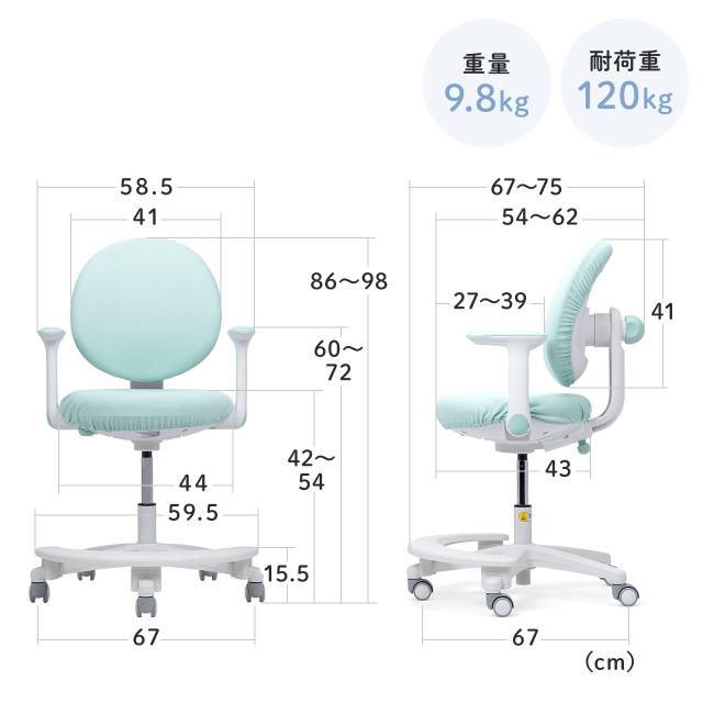 学習チェア キッズチェア 学習椅子 学習机用チェア 子供用学習チェア 姿勢サポートチェア 成長チェア ブルー ピンク[150-SNCK65]