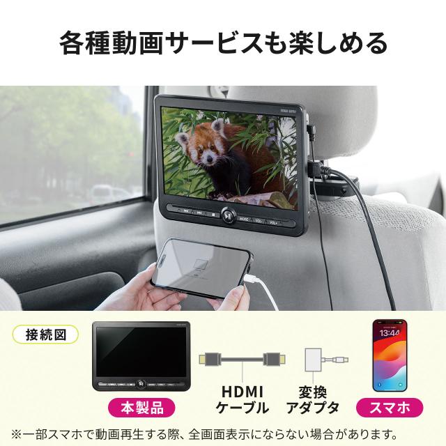 ヘッドレストモニター 後部座席 10.1インチ 車載モニター DVD
