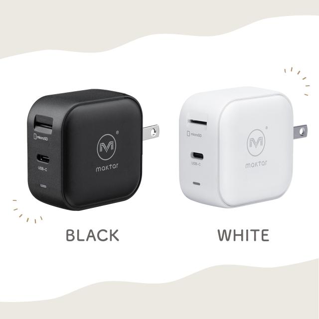 Qubii Power USB-C バックアップ ＆ 急速充電 PD45W iPhone Android 対応 microSD カードリーダー 写真保存 自動バックアップ 10年保証 ブラック ホワイト[400-ADRIP015]_13