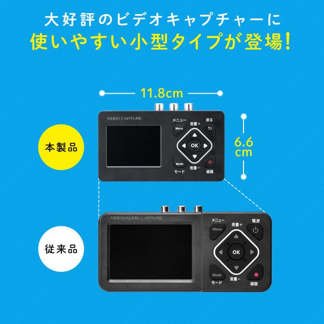 ビデオキャプチャー 小型 RCA AV S端子 HDMI出力 キャプチャーボード