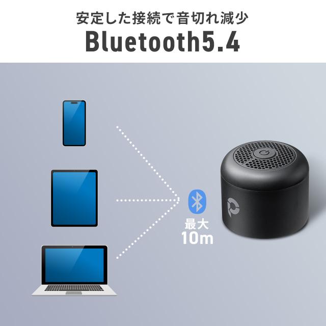 【2個セット】防水スピーカー Bluetooth ワイヤレス お風呂スピーカー 磁石取付 IPX6 コンパクト 小型 長時間再生[400-SP119-2]_7