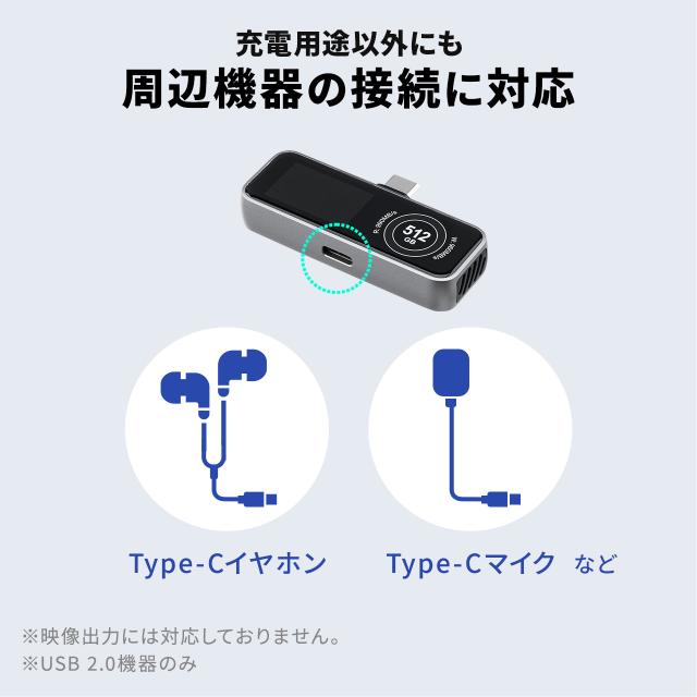 SSD 外付け 2TB 冷却ファン内蔵 液晶画面付き USB-C USB3.2Gen2 コンパクト ポータブル PD充電対応 バックアップ 超小型 読込990MB/s 書込960MB/s[600-IPCFAN2TB]