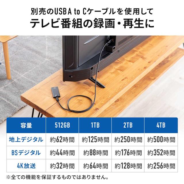 ポータブルSSD 2TB 読出最大2000MB/s 超小型 USB Type-C接続 USB20Gbps USB3.2 Gen2×2 ケーブル型 シルバー[600-USSH2TB]_7