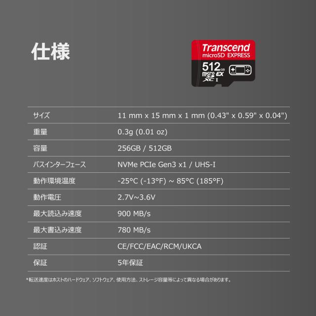 microSD Express 256GB Nintendo Switch2 動作確認済 最大転送速度900MB/s microSDカード microSDXC NVMe PCIe Gen3x1[TS256GUSD710S]_9