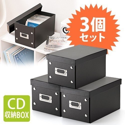 CDケース 収納ボックス 組立式 30枚まで収納 3個セット [200-FCD036-3