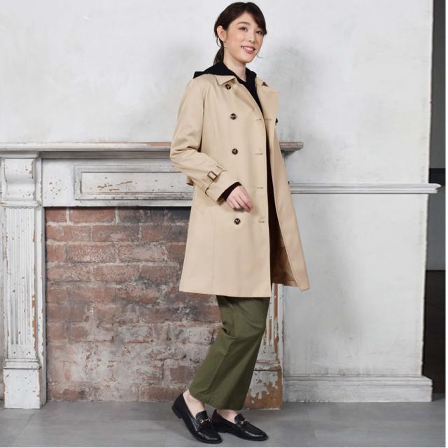 トレンチコート 蓄熱ライナー付 ミドル丈 【花粉対策・弱撥水加工