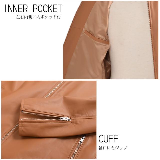 メンズ ラム レザー シングル ジャケット(MZR3965)[Merfirge]の通販は