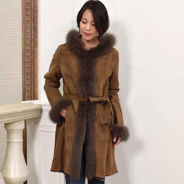 着丈約100cm✨ Chloe シルバーフォックス ロングコート XLサイズ Chloe