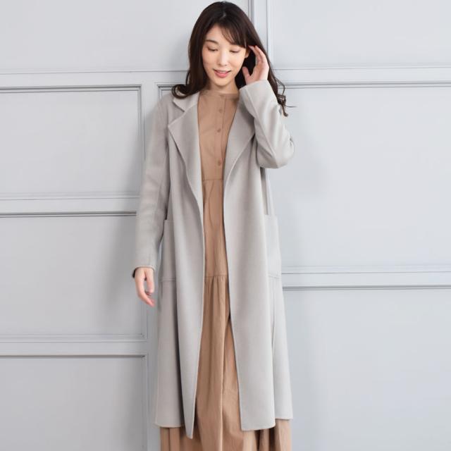 カシミヤコート カシミア 100％ ダブルフェイス ラップ コート (CA3075)[Merfirge] カシミヤコート カシミア 100％ ダブルフェイス ラップ コート (CA3075
