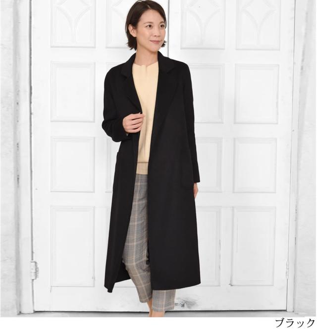 カシミヤコート カシミア 100％ ダブルフェイス ラップ コート (CA3075
