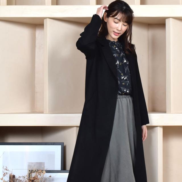 カシミヤ カシミア  & ウール スタンドカラー コート(CA4025) カシミヤ カシミア & ウール スタンドカラー コート(CA4025)