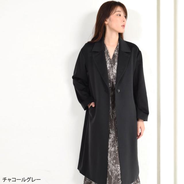 カシミヤ コート レディース カシミヤ100% ロングコート チェスター 