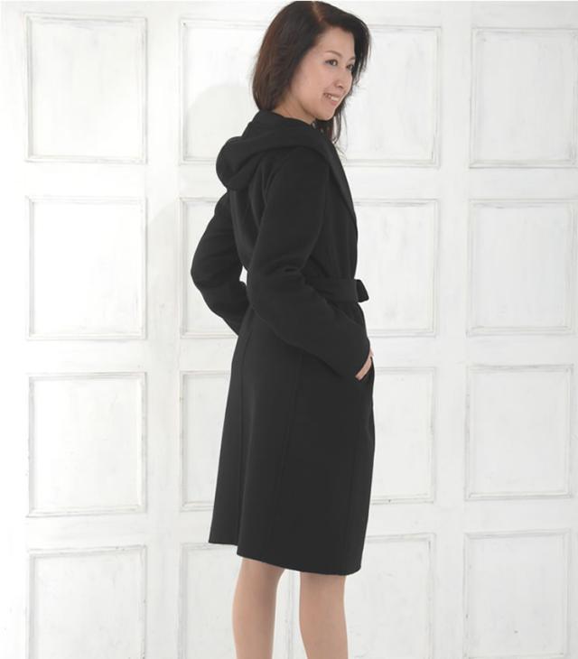 カシミヤ 100% ダブルフェイス フーデッド コート (C3231)の通販はau