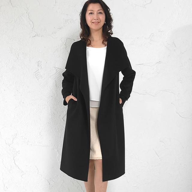 カシミヤ 100% ダブルフェイス ラップ コート (C3232) カシミヤ 100% ダブルフェイス ラップ コート (C3232)