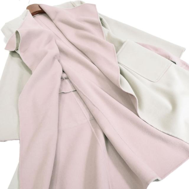 カシミヤ カシミア  コート ダブルフェイス リバーシブル コート (CW3055)_18