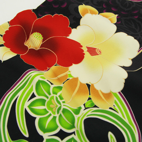 卒業式 袴 レンタル 女 袴セット 卒業式袴セット フルセット 「黒地に