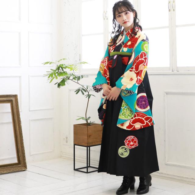 卒業式 袴 レンタル 女 袴セット 卒業式袴セット フルセット 「水色地