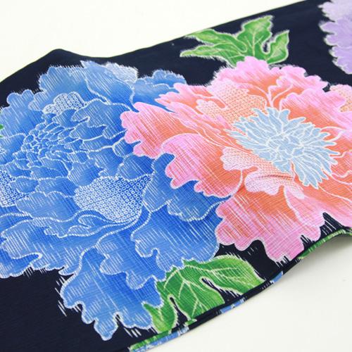 浴衣 セット レトロ 大人 レトロモダン 高級変わり織り綿麻浴衣3点