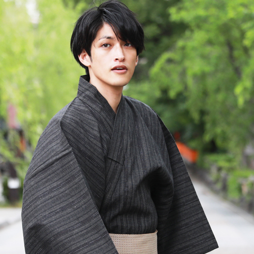 浴衣 メンズ セット 男物高級綿麻浴衣3点セット 黒地にグレーの格子 男性 男 レトロ 大人 角帯 下駄 黒 格子 M L Ll 3l 4l 5l 大きいの通販はau Pay マーケット なでしこ