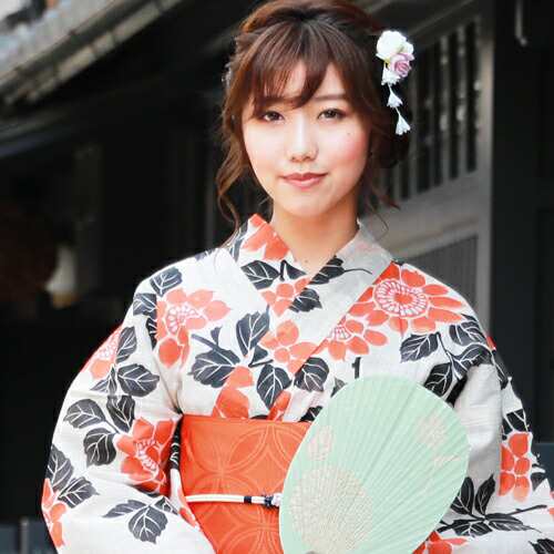 浴衣 単品 レトロ 高級変わり織り綿麻浴衣単品「生成り地に
