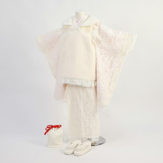 レンタル】七五三 着物 3歳 レンタル 女の子 被布着物10点セット「オフ