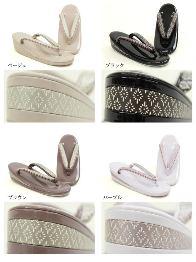 zu〕日本製 印伝 三枚芯草履 花柄 Mサイズ 3枚芯 草履 着物 留袖 訪問