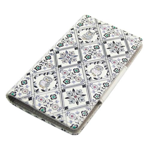 スマホケース 浅草文庫 本革 日本製 ふくろう サンセット 手帳型革 携帯ケース レディース かわいい おしゃれ 女性 カジュアル 友禅文庫 浅草文庫  友禅染 フクロウ ふくろう 柄