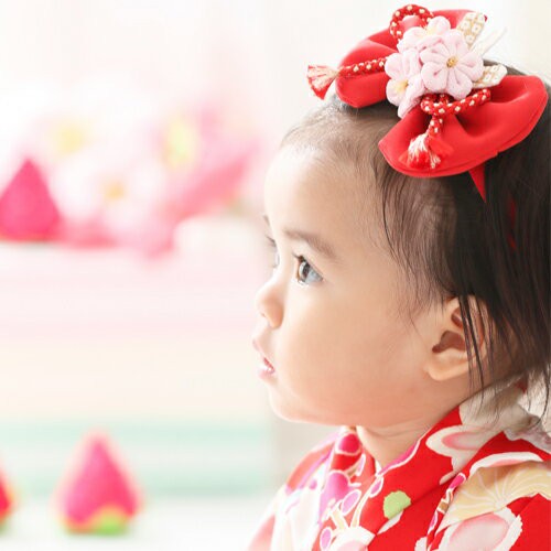 Japan Style 袴 1歳 女の子 レンタル ひな祭り 衣装 赤地にレトロ梅とうさぎ 赤ちゃん ベビー 一歳 着物 初節句 誕生日 正月 桃の節句の通販はau Pay マーケット なでしこ