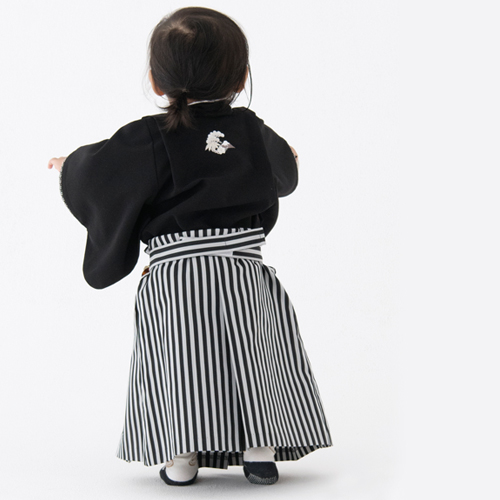 レンタル JAPAN STYLE 袴 1歳 男の子 紋付き着物 侍 衣装 赤ちゃん ベビー 一歳 着物 衣装 和服 初節句 端午の節句 こどもの日_3