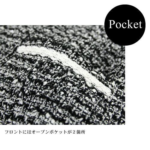 ジャケット ママ 卒園式 「なでしこ」 日本製ノーカラーツイード