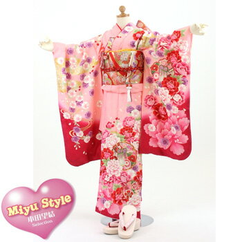 七五三 着物 レンタル 7歳 ほんだみゆ 本田望結 ピンク 花柄の通販はau