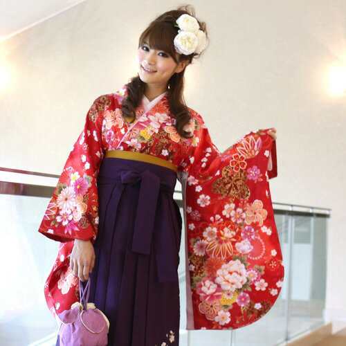 二尺袖 着物 袴フルセット 袴色・ 袴サイズ選択　卒業式　NO16017