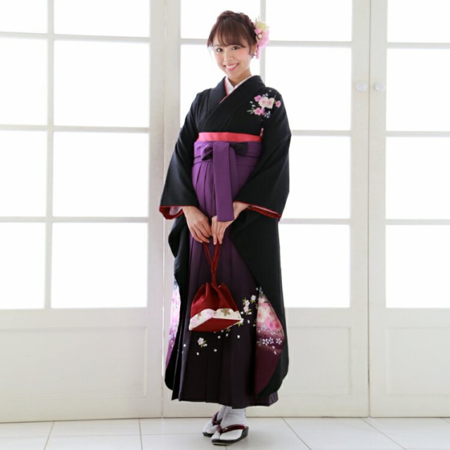 卒業式 袴 レンタル 女 袴セット 正絹 振袖 着物＆袴 フルセット 